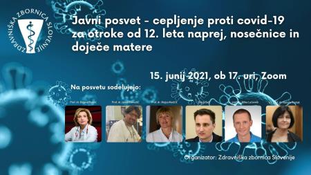 VABILO NA JAVNI POSVET VSE O CEPLJENJU PROTI COVIDU-19 ZA OTROKE OD 12. LETA NAPREJ, NOSEČNICE IN DOJEČE MATERE